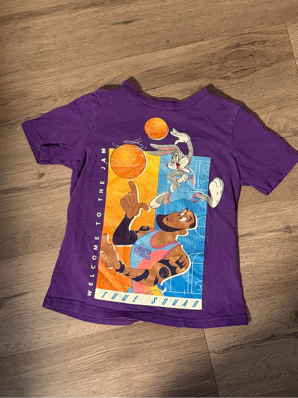 Vintage graphic tee for kids -space jam